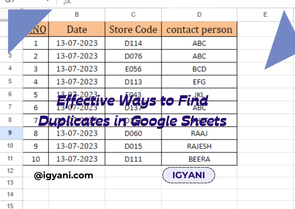 effective-ways-to-find-duplicates-in-google-sheets-igyani